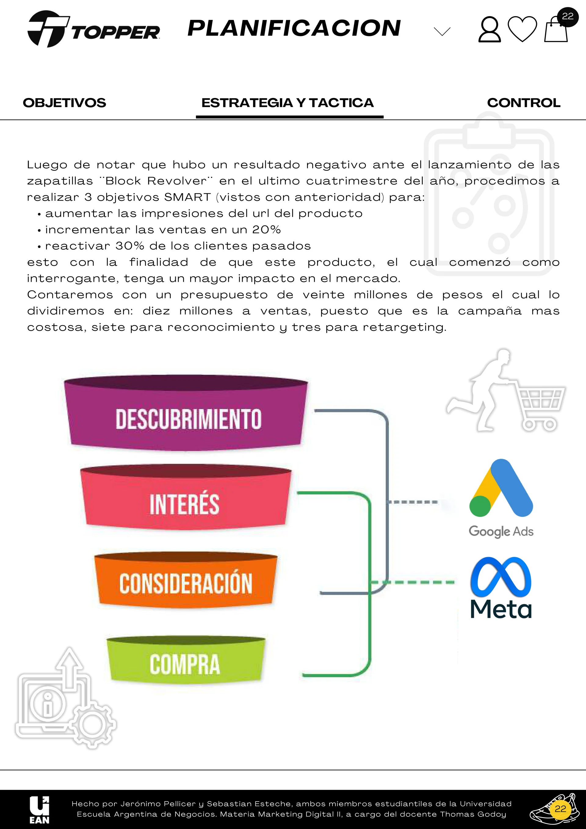 Funnel de reconocimiento, ventas y retargeting
