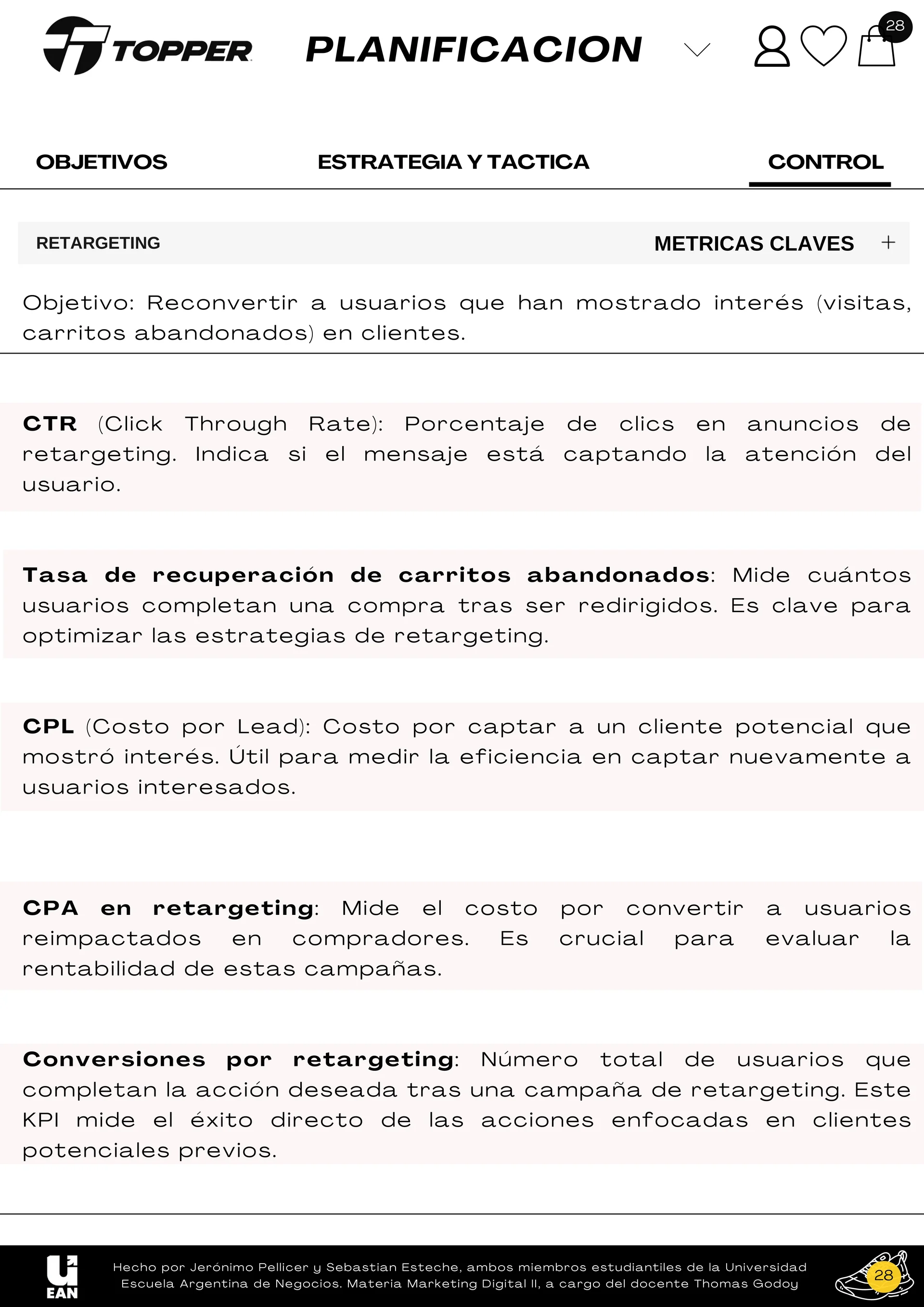 Conclusión estratégica del caso Topper